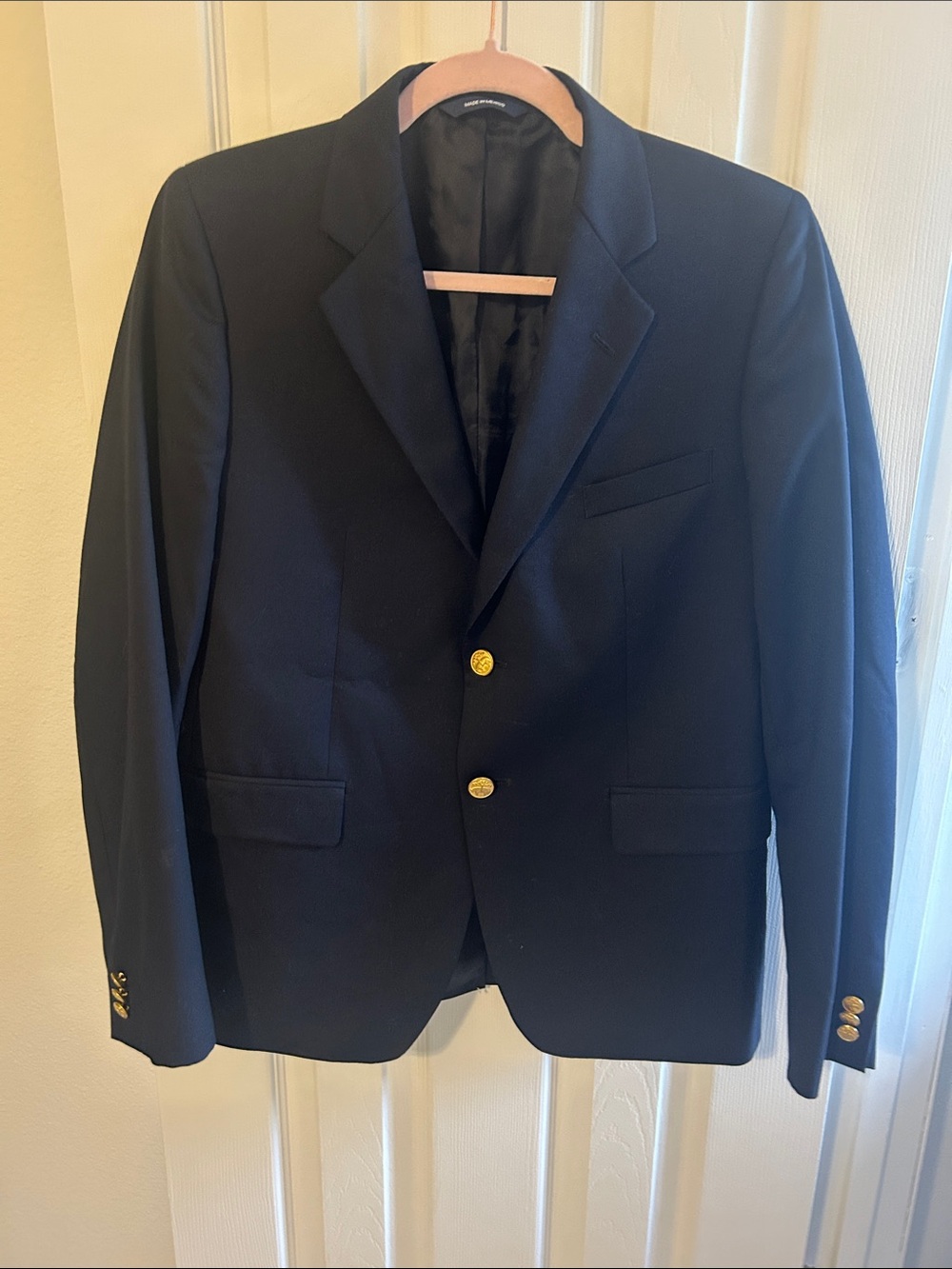 Brooks Brothers Classic Navy Sport Coat with Gold Buttons